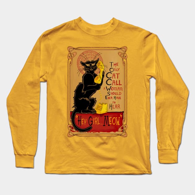 Cat Call Long Sleeve T-Shirt by NateJonesDesign